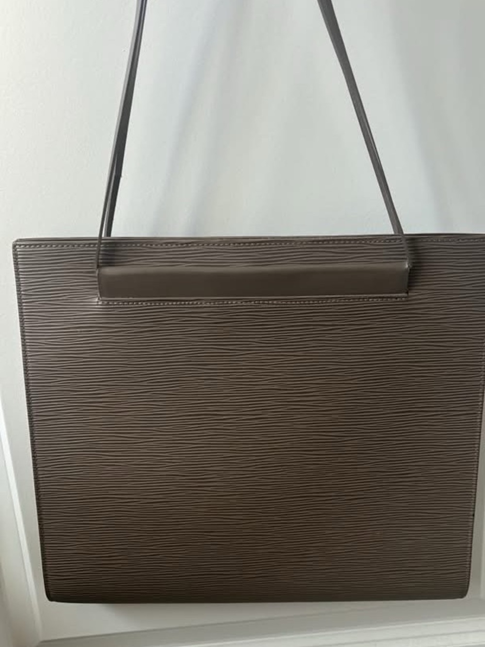 Louis Vuitton Taupe Textured Shoulder Tote